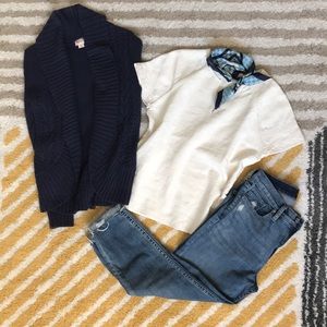 Massimo Dutti Cotton-Linen Top